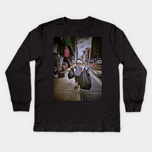 China Town, Tribeca, Manhattan, New York City Kids Long Sleeve T-Shirt